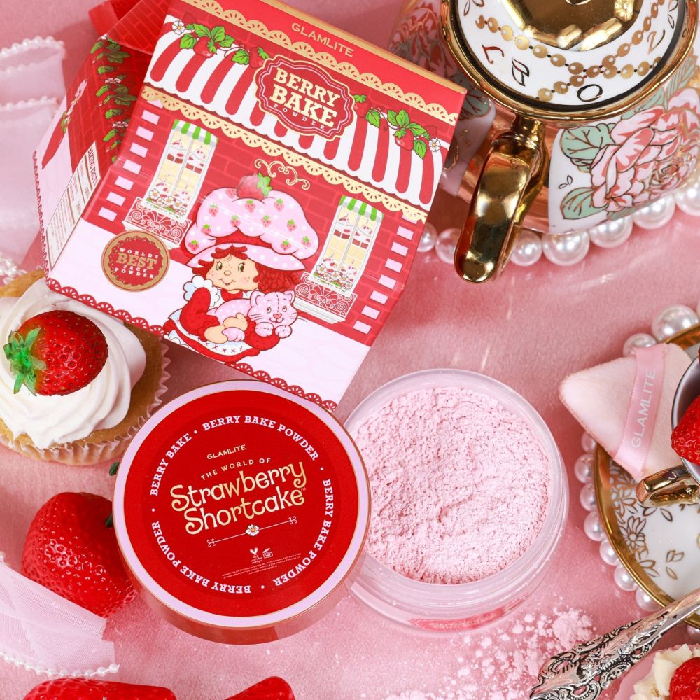Glamlite - Strawberry Shortcake Bake & Set Powder Make-up Gesichtspuder - Rosa